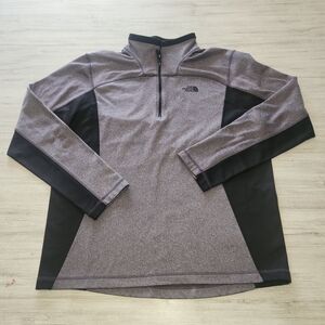 North Face Fleece Pullover Men's Black/Gray Size Large